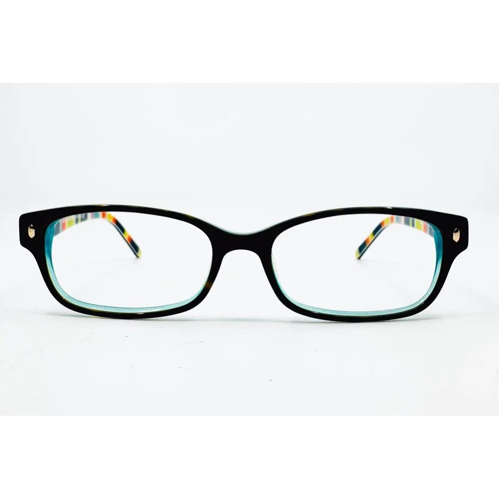 Kate Spade Eyeglasses Womens Black Teal LUCYANN 0X77 Striped 51-15-135